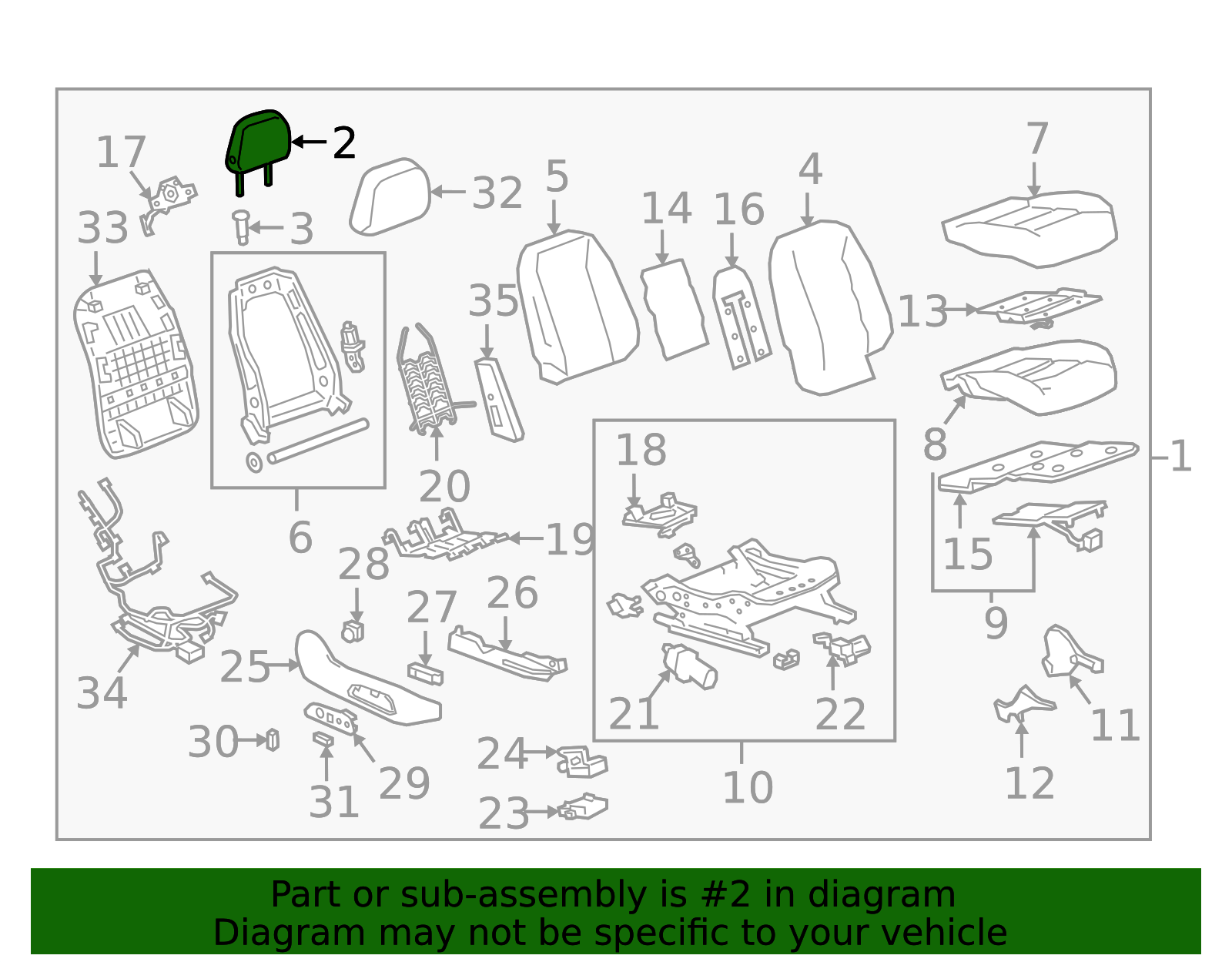 Headrest - GM (84377964)