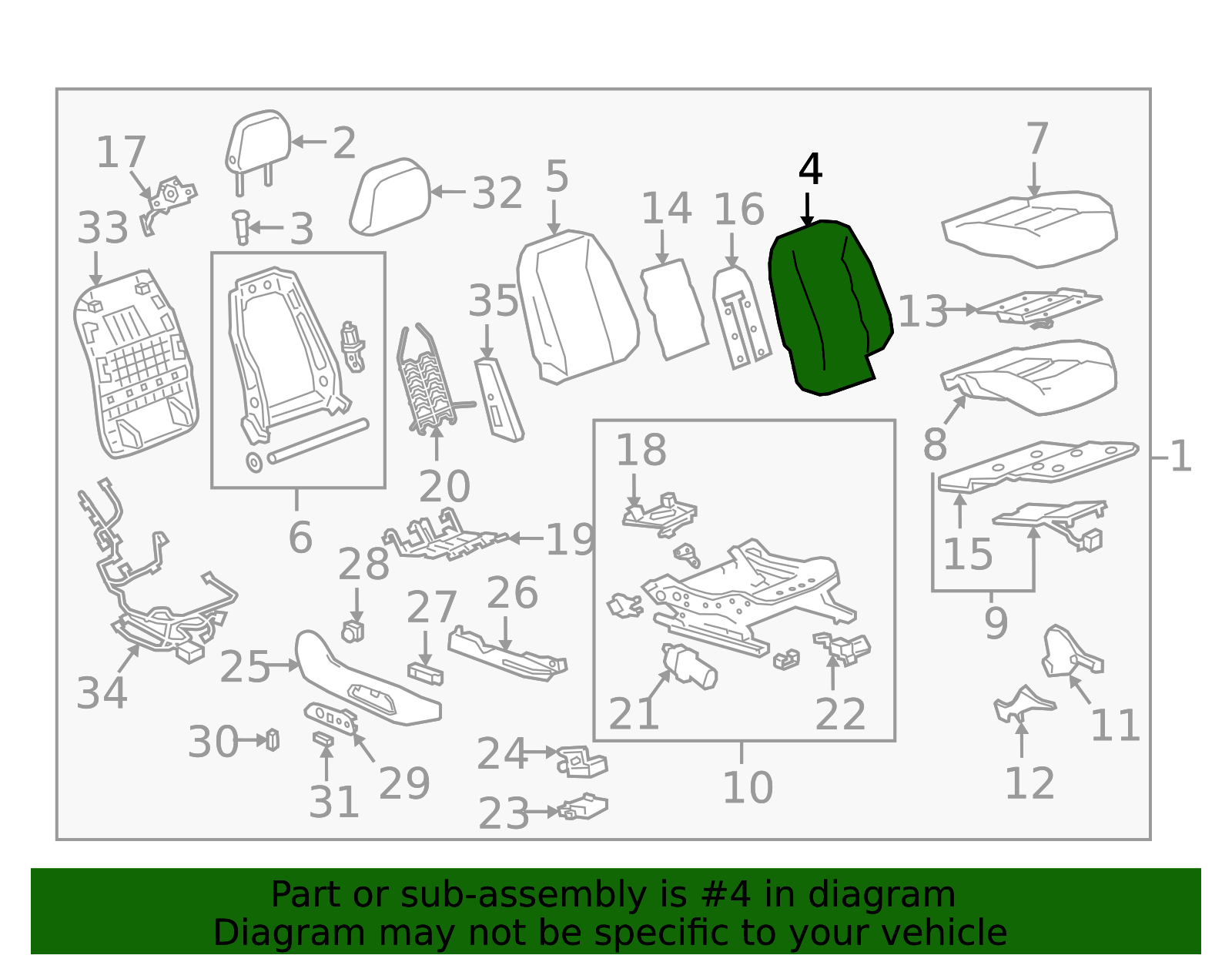 Seat Back Cover - GM (84351451)