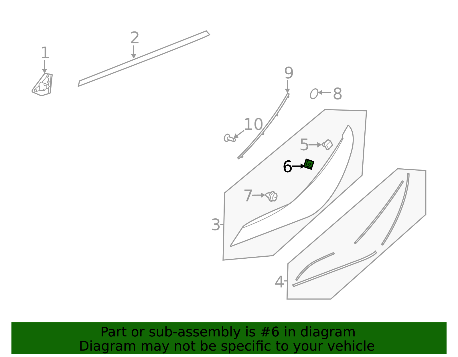 Lower Molding Nut - Toyota (90118-WA429)