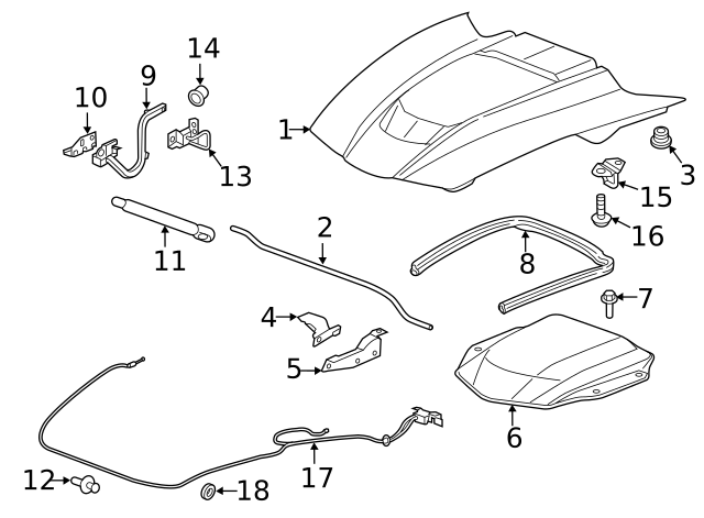 2019 Chevrolet Corvette Hood 84392637 | TascaParts.com