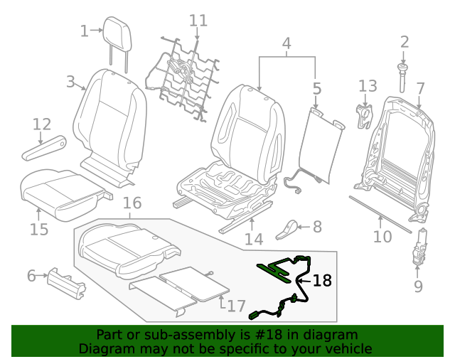 2020 Ford OEM Occupant Sensor LK4Z14B422C OEM Ford Parts
