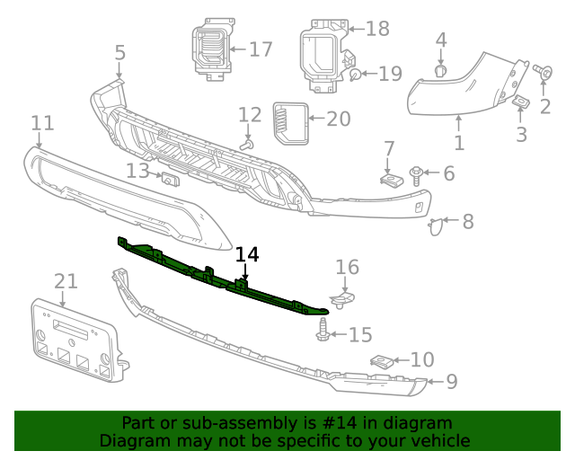 84392054 GM Front Lower Bumper Cover GM Parts Store