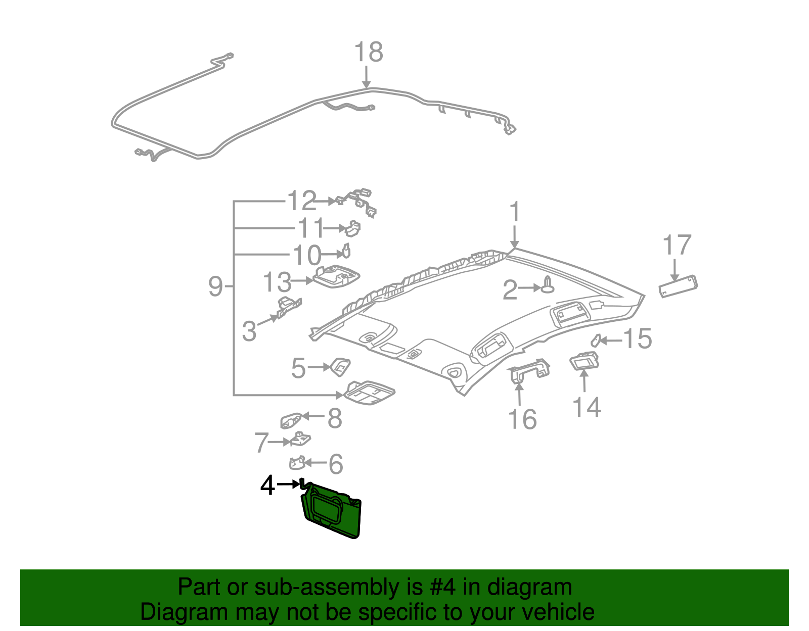 Sun-Visor - Buick (25790116)