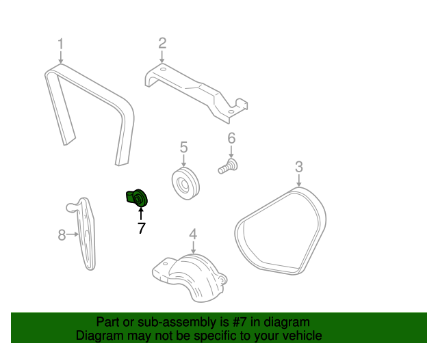 Idler Pulley Adjuster Subaru (73134AC001) Subaru Parts