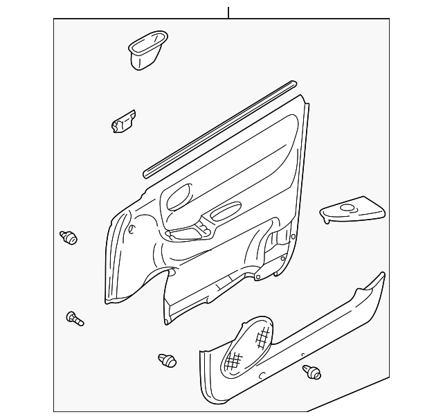 GD7E6846YE80 Door Trim Panel 1998 1999 Mazda 626 Werner Mazda