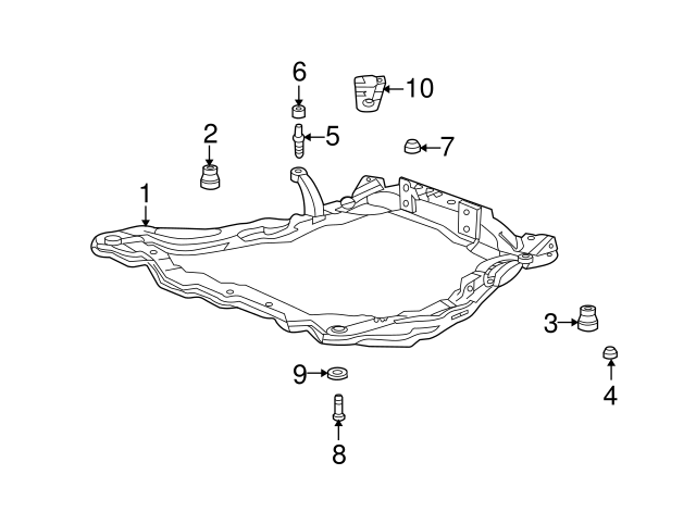 Genuine Hyundai 62466-37100 Suspension Crossmember Bushing