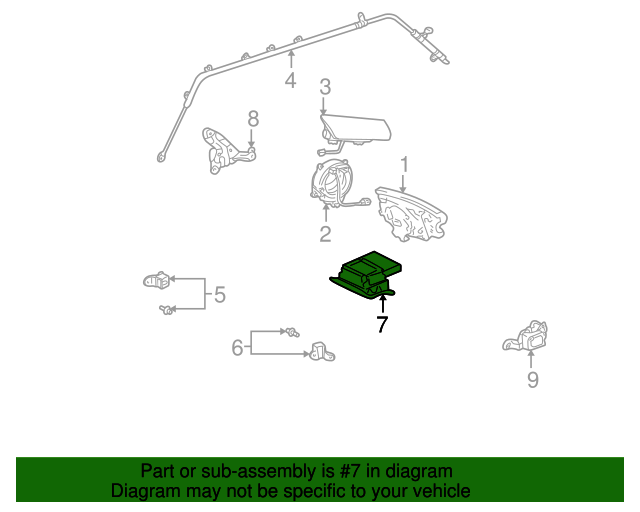 20012003 Toyota Sequoia Air Bag Sensor 891700C040 Toyota Parts Center