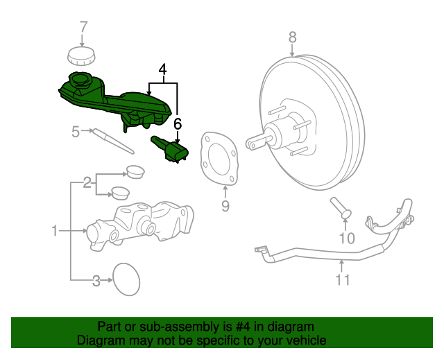 20112015 Ford OEM Master Cylinder Reservoir BT4Z2K478A Ford Parts