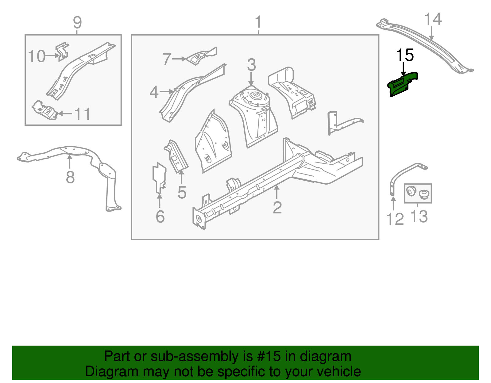 Tie Bar - Ford (FR3Z-16A200-D)
