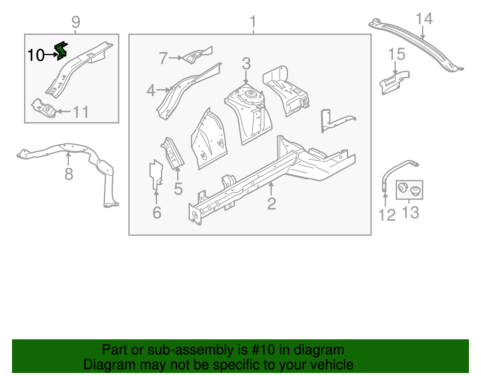 Upper Rail - Ford (FR3Z-16154-B)