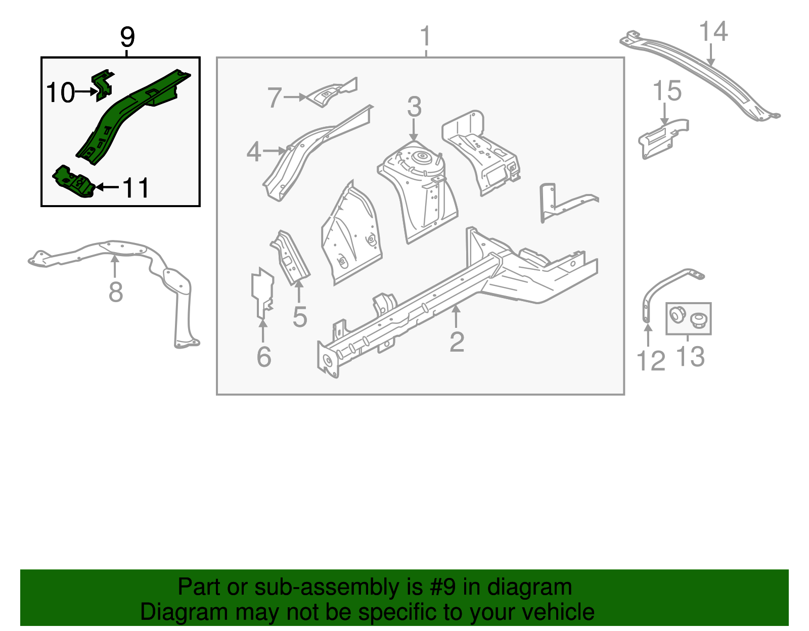 Cross Bar - Ford (FR3Z-16K038-A)