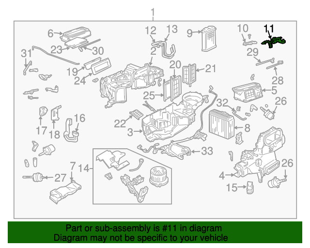 20042006 Pontiac GTO Heater Core Bracket 92141655