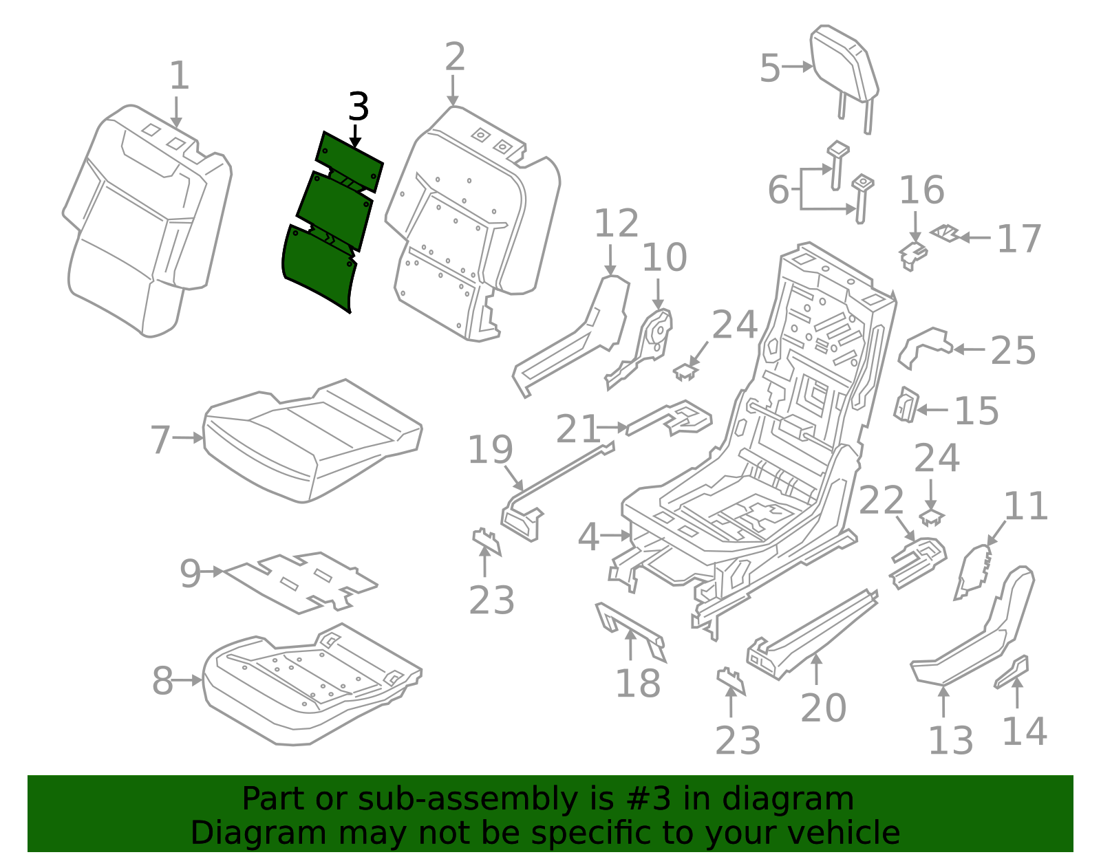 Seat Back Heater - Ford (LB5Z-14D696-F)