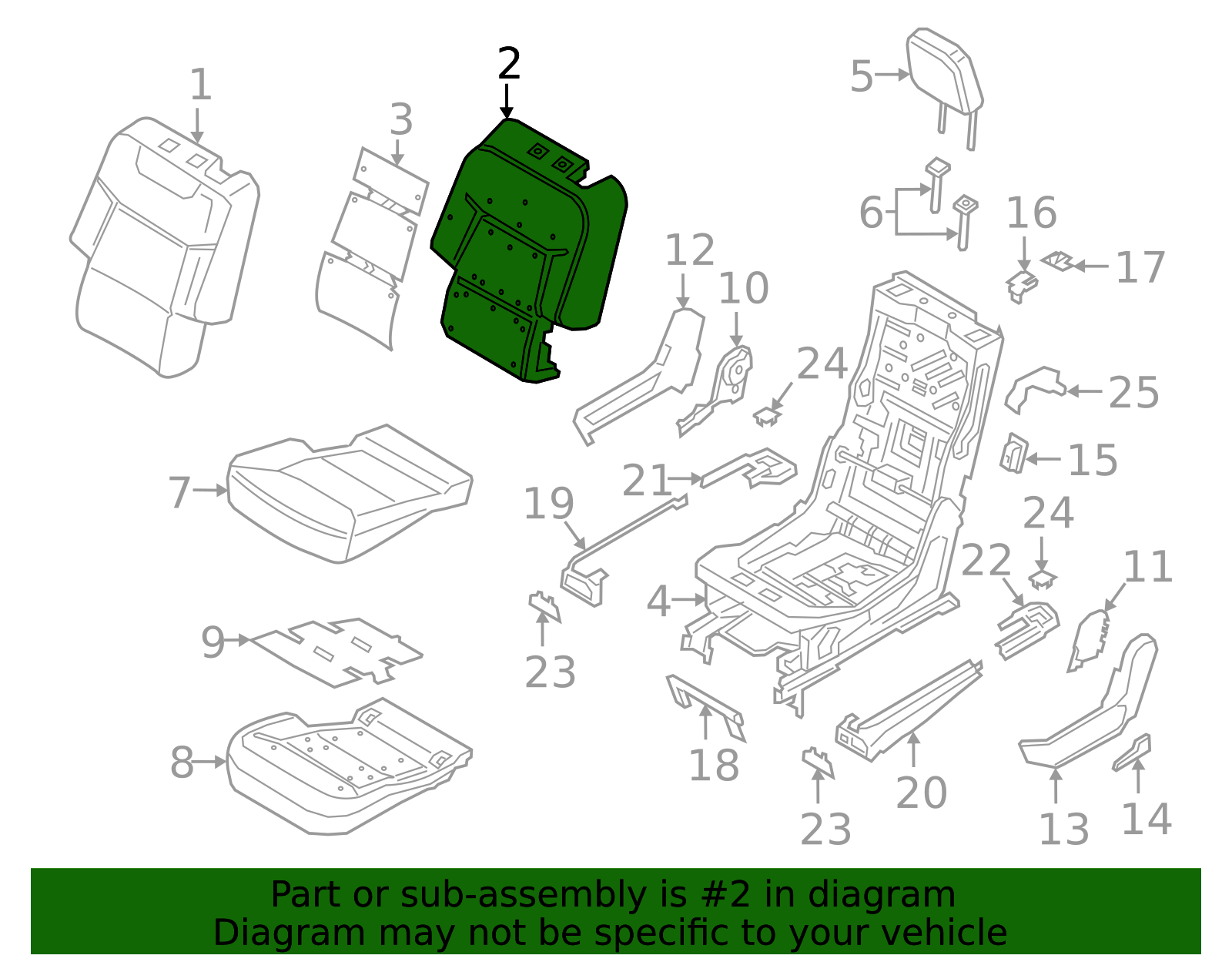 Seat Back Pad - Ford (LB5Z-7866801-K)