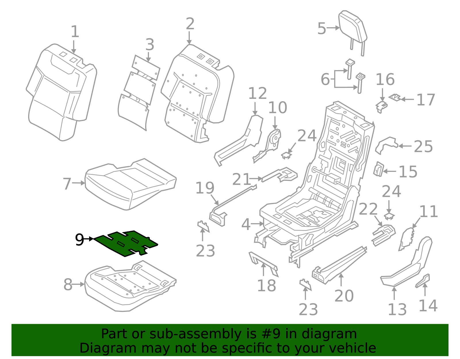 Seat Cushion Heater - Ford (LB5Z-14D696-J)