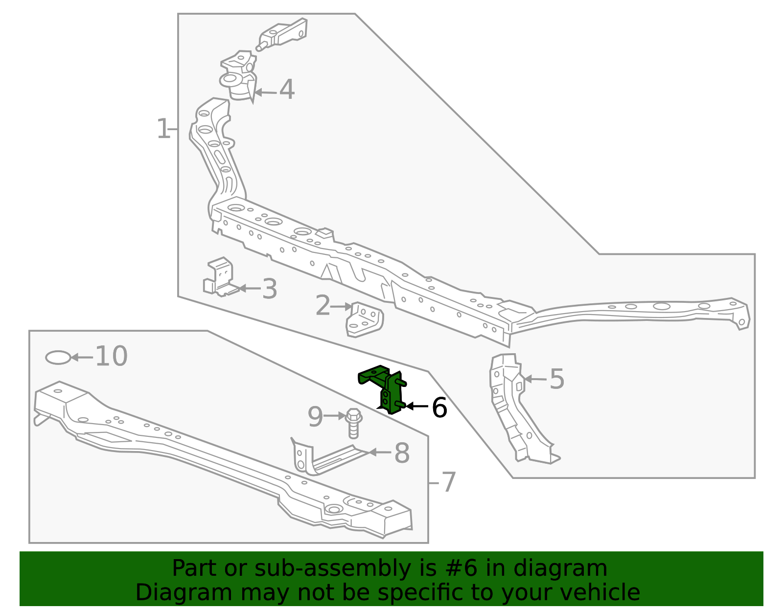 Driver Side Headlamp Mount Panel Bracket - GM (96931239)