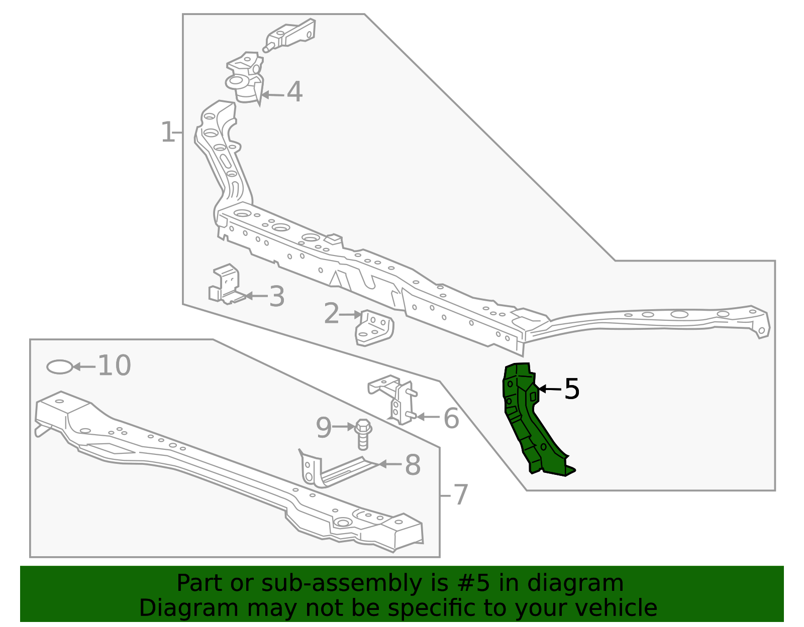 Radiator Support Tie Bar Bracket - GM (95174272)
