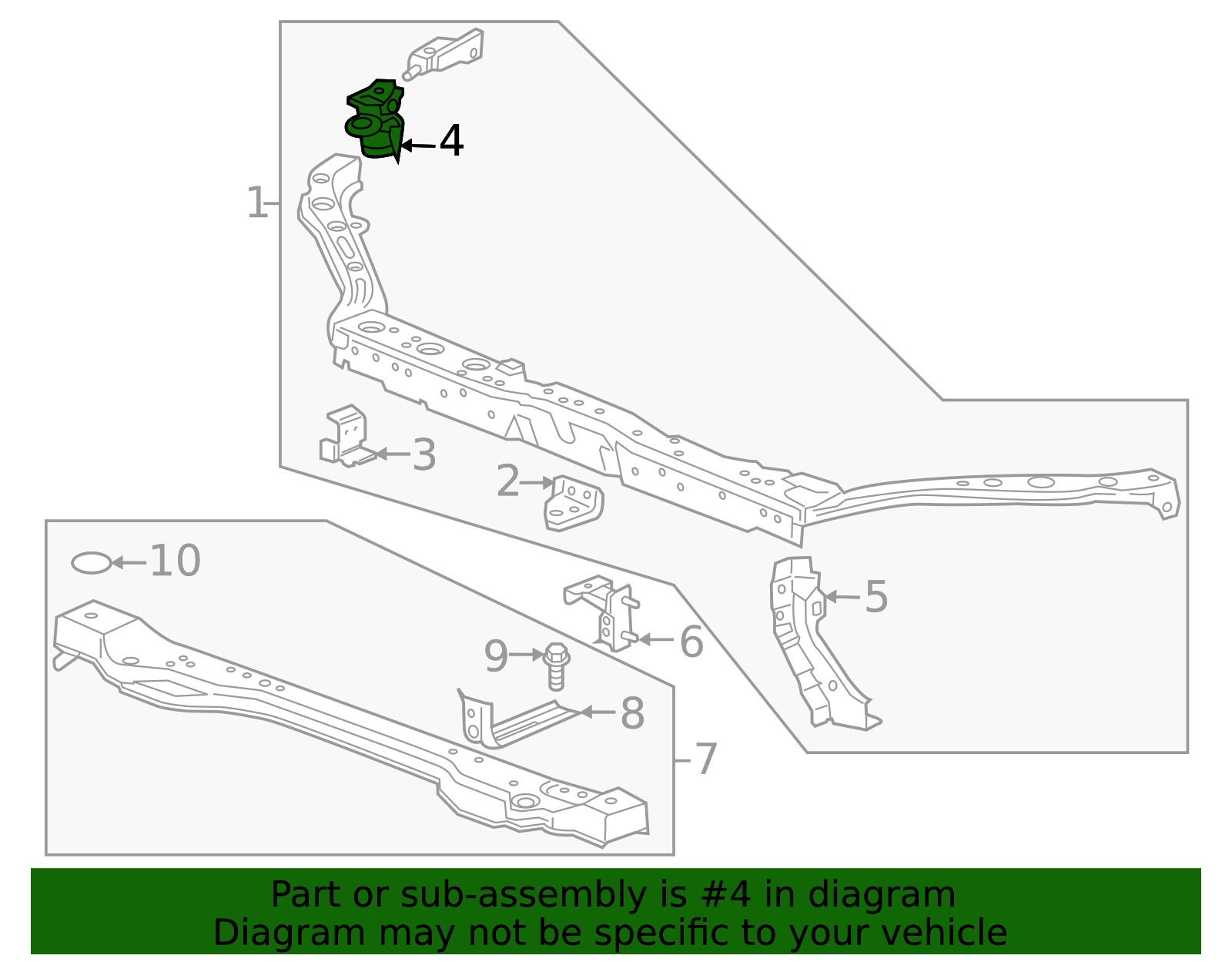Upper Tie Bar Rear Bracket - GM (95137191)