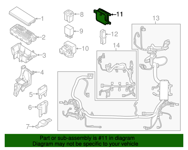 20072015 Ford OEM Fan Relay 7T4Z8B658B Ford Parts Center