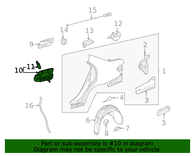 20102016 MercedesBenz Fuel Door Hinge 2126300000 MB OEM Parts