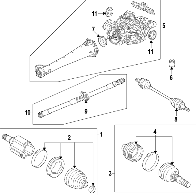 2021 Cadillac XT6 Rear HalfShaft Outer Constant Velocity Joint