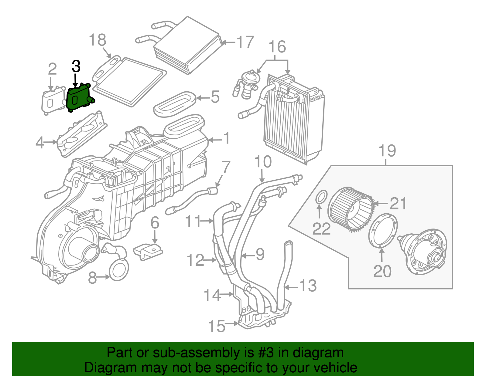 Motorcraft™ HVAC Air Inlet Door Actuator - Ford (YH-1743)