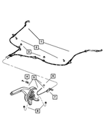 Parking Brake Cable, Left - Mopar (4877017AC)