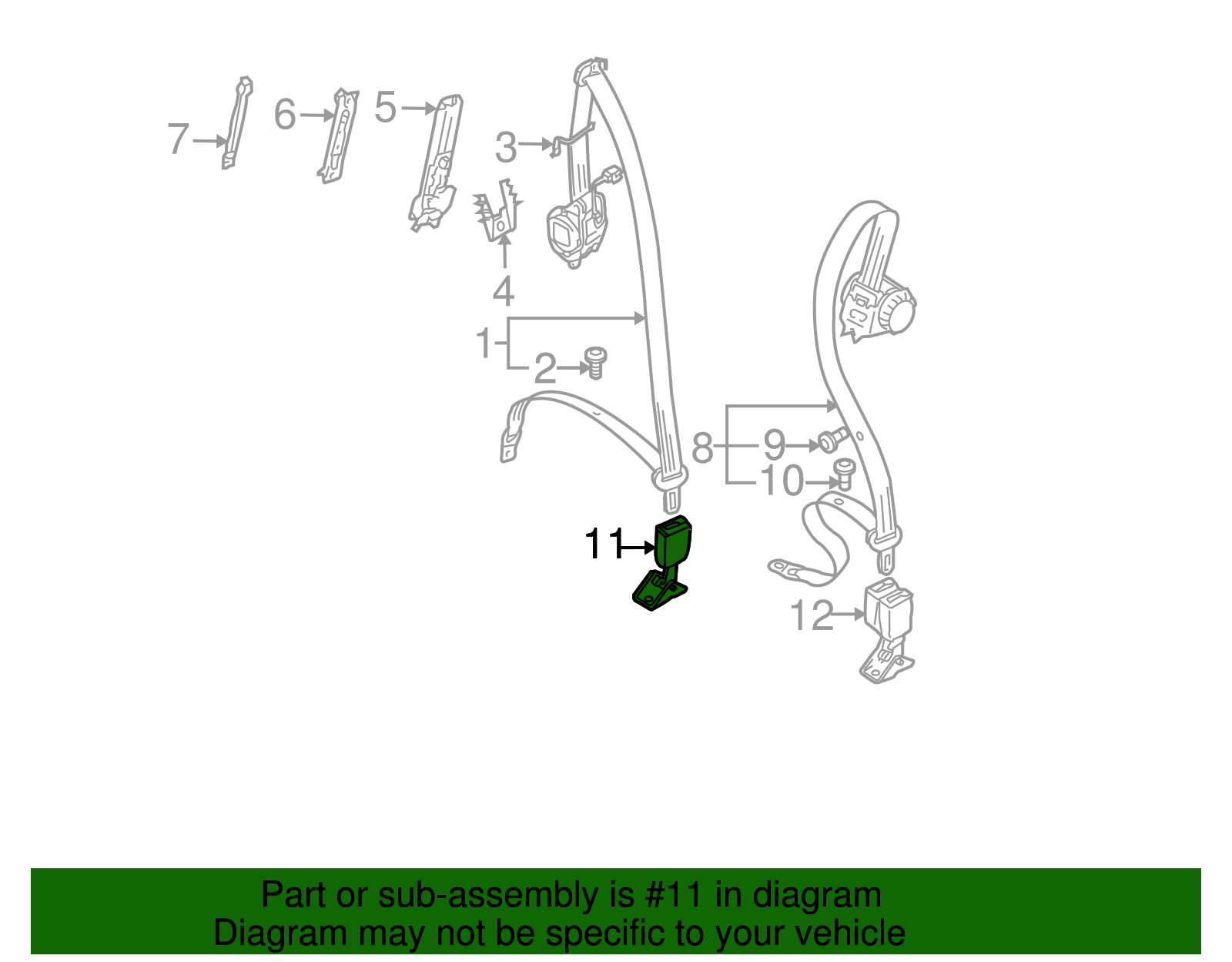 Buckle End - Volkswagen (7L0-857-821-C-MCX)