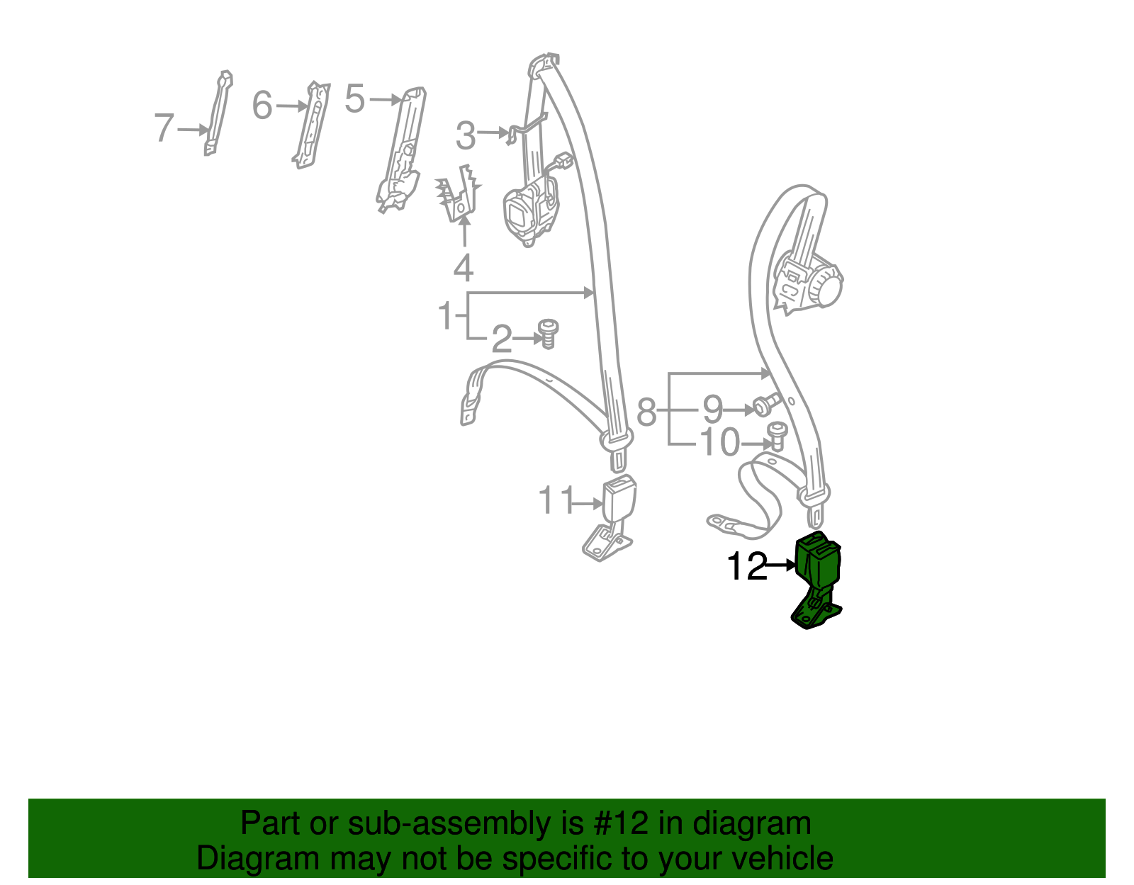 Buckle End - Volkswagen (7L0-857-822-C-MCX)