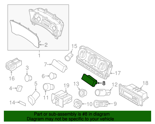 Ford FL1Z13K359AA MultiFunction Switch 20152019 Ford OEM Ford