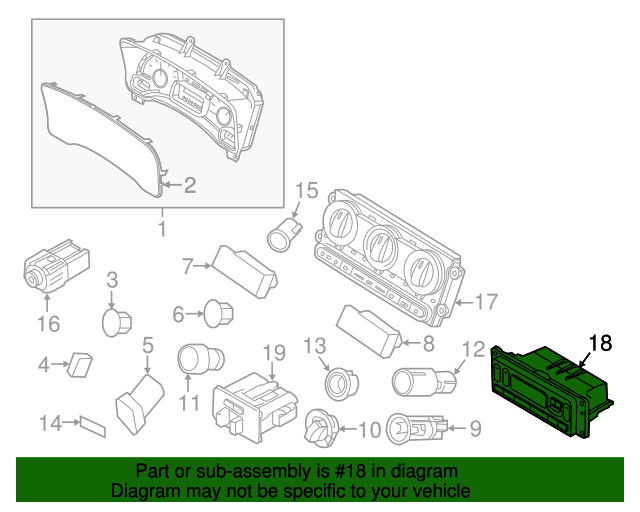 20152017 Ford Expedition Heater Control FL1Z19980BD OEM Parts Online