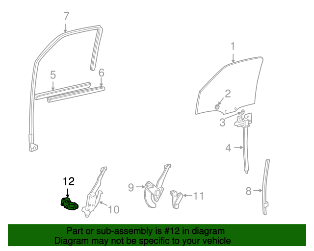 ZZM059526R0A Window Motor 19942009 Mazda Mazda Swag