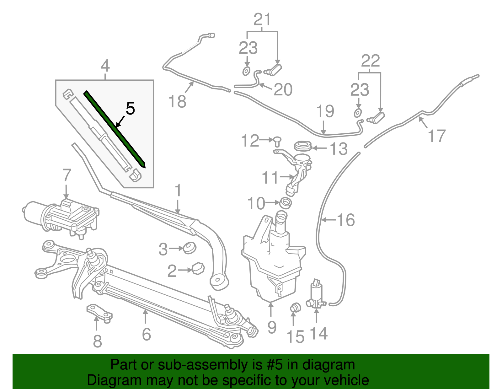 2014-2025 Honda Wiper Blade Refill 76622-TDK-J02 | OEM Parts Online