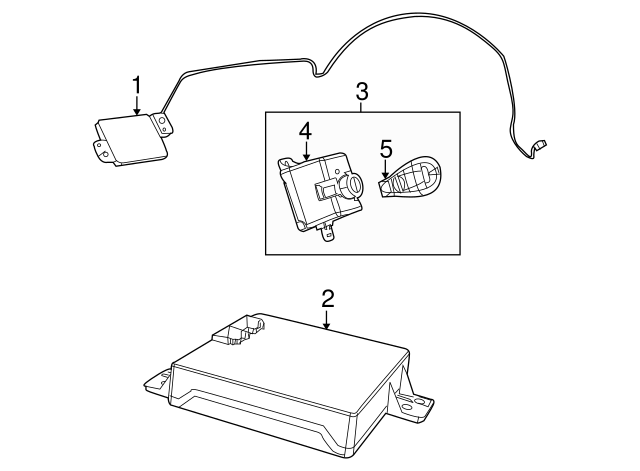 Genuine Chrysler 5026433AA Electrical Keyless Entry Antenna