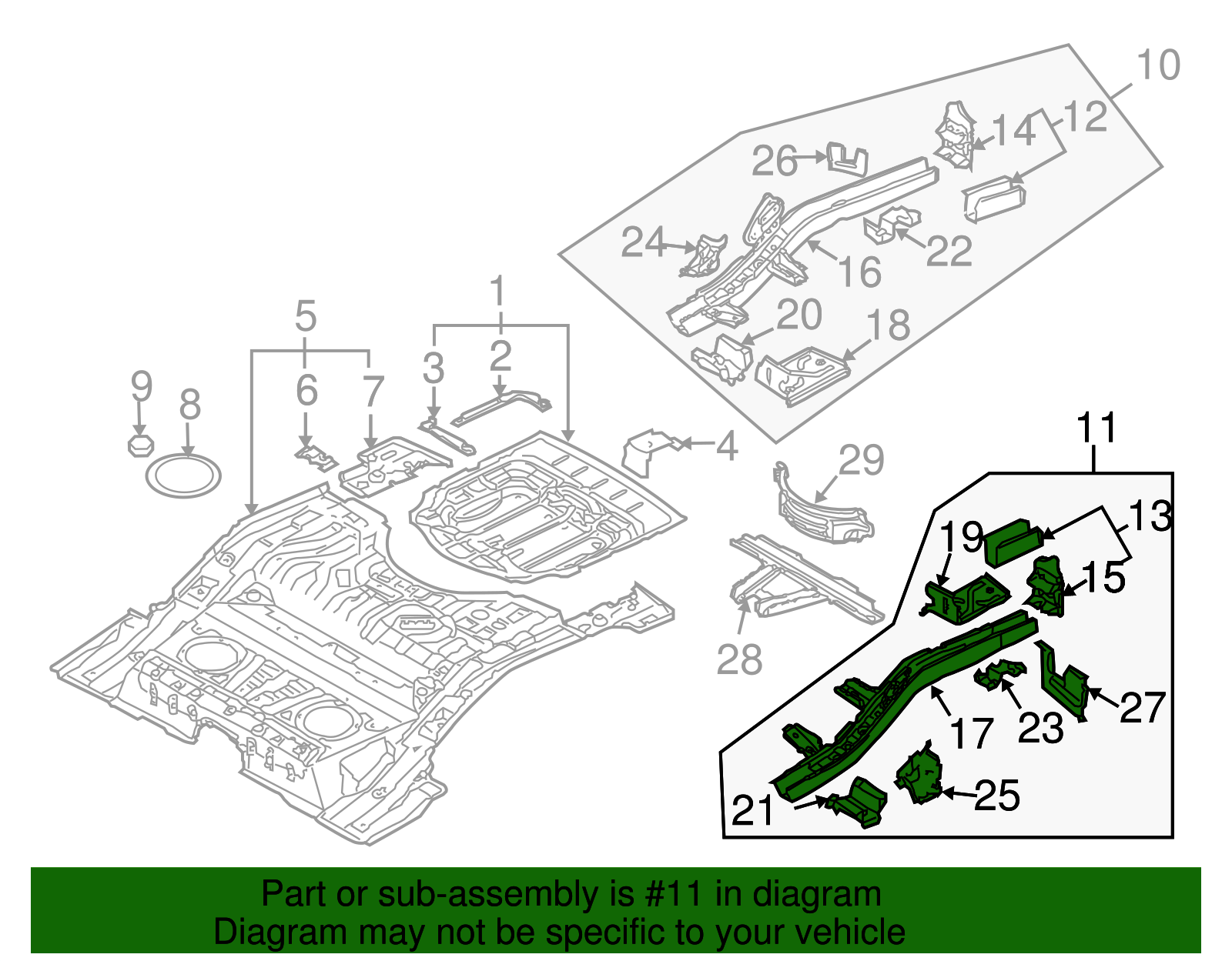 Side Rail Assembly - Volkswagen (7L0-803-401-P)