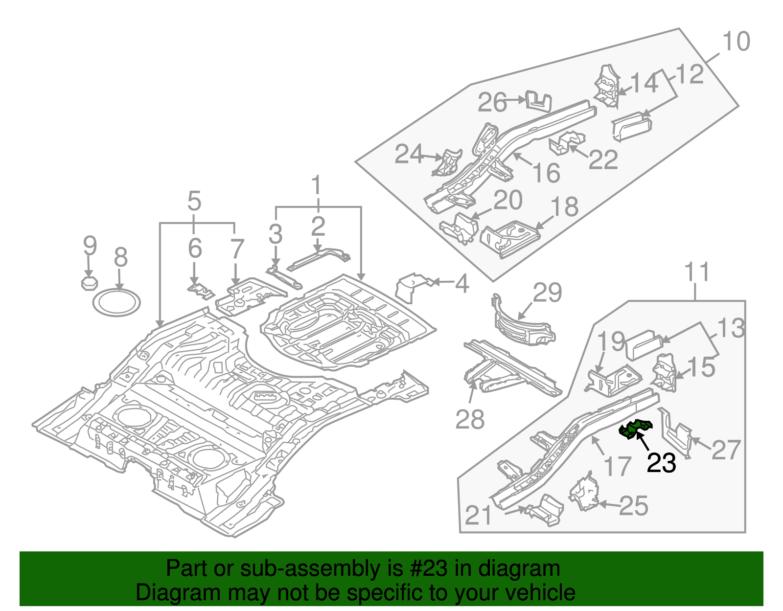 Frame Side Member Bracket - Volkswagen (7L0-803-381)