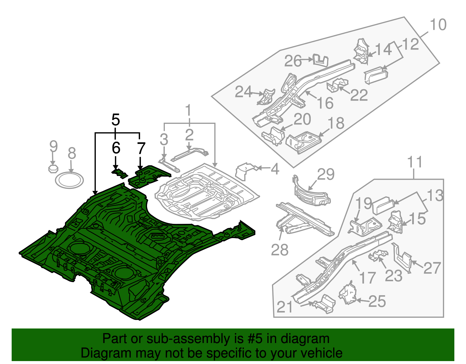 Floor Pan Assembly - Volkswagen (7L0-802-011-E)
