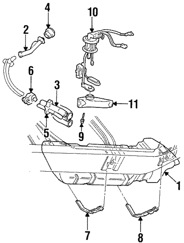 19982000 GM Fuel Pump Module Kit with Sender and Seal 19369922 GM
