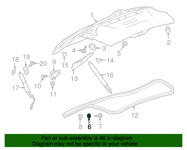 Bumper Cover Grommet GM (15265199)