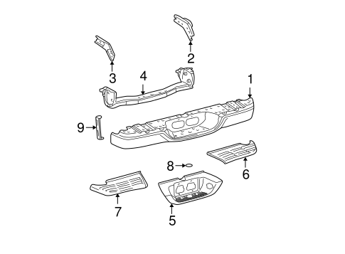 Bumper & Components - Rear for 2005 Toyota Tundra #0