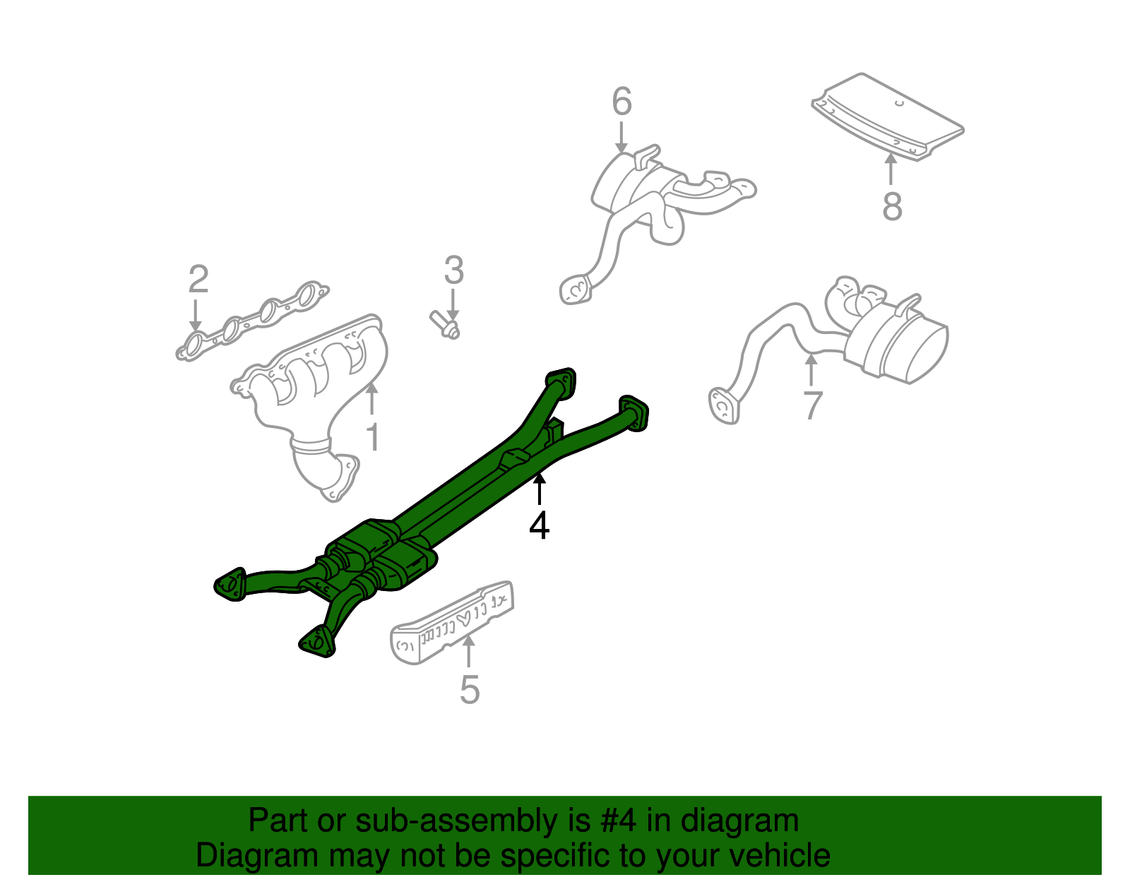 Converter Assembly, Oxidn Ctltc (W/ Exhaust Pipe) - GM (88895879)