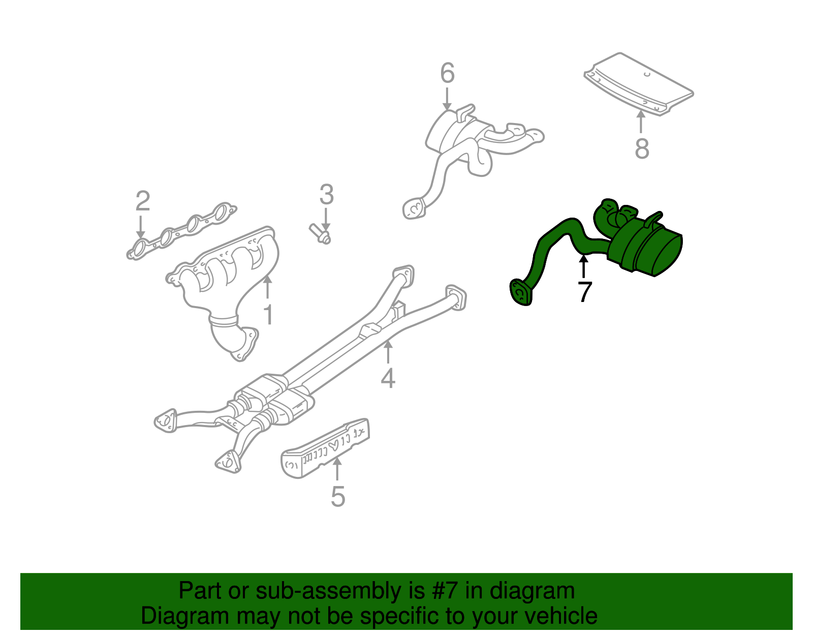 Muffler Assembly, Exhaust Left - GM (88895881)