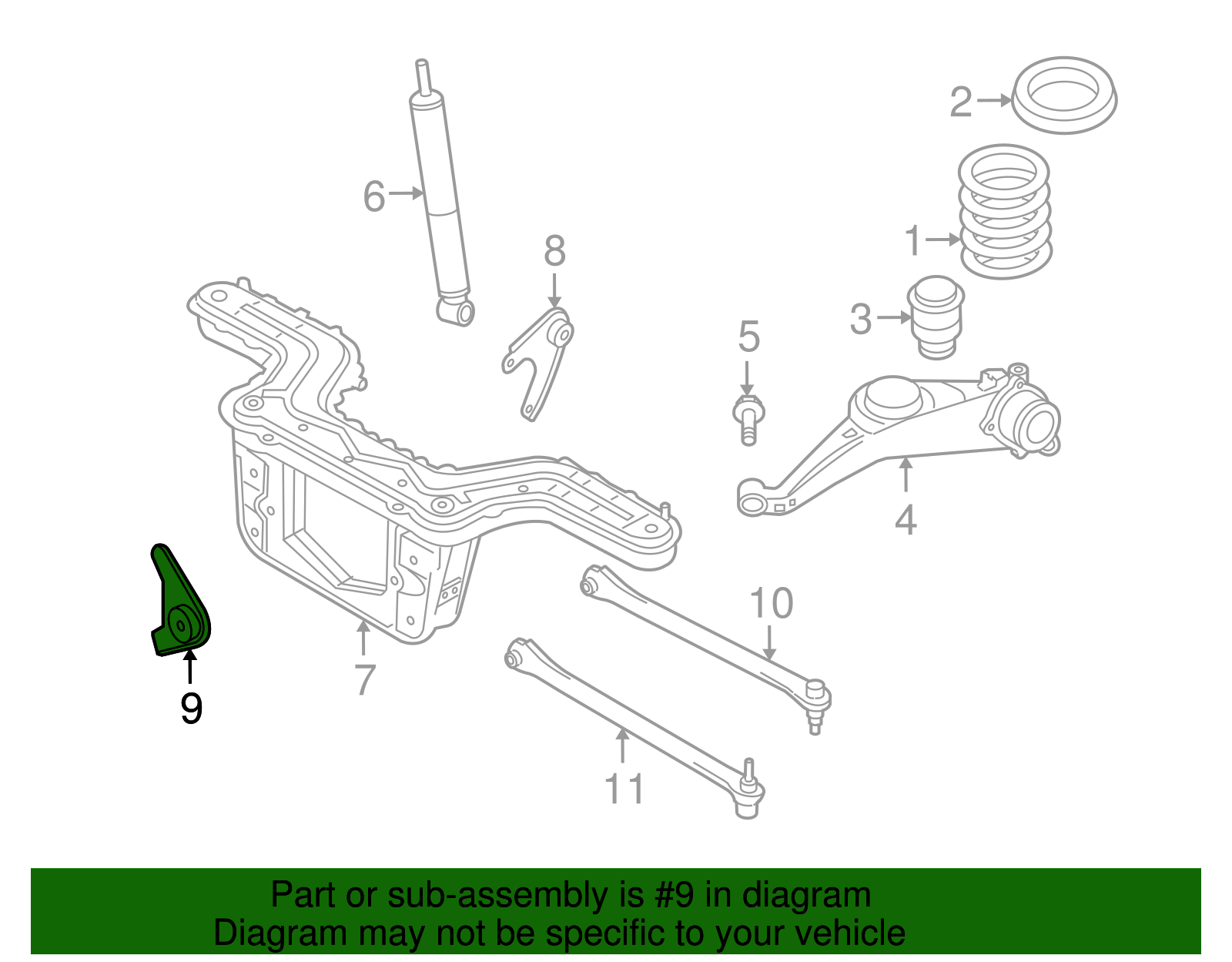 Rear Cross-Member Bracket - Ford (YL8Z-4K204-AA)