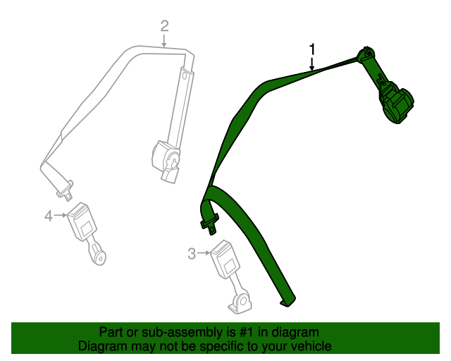 166-860-29-86-64-9C94 - Outer Belt 2012-2019 Mercedes-Benz 