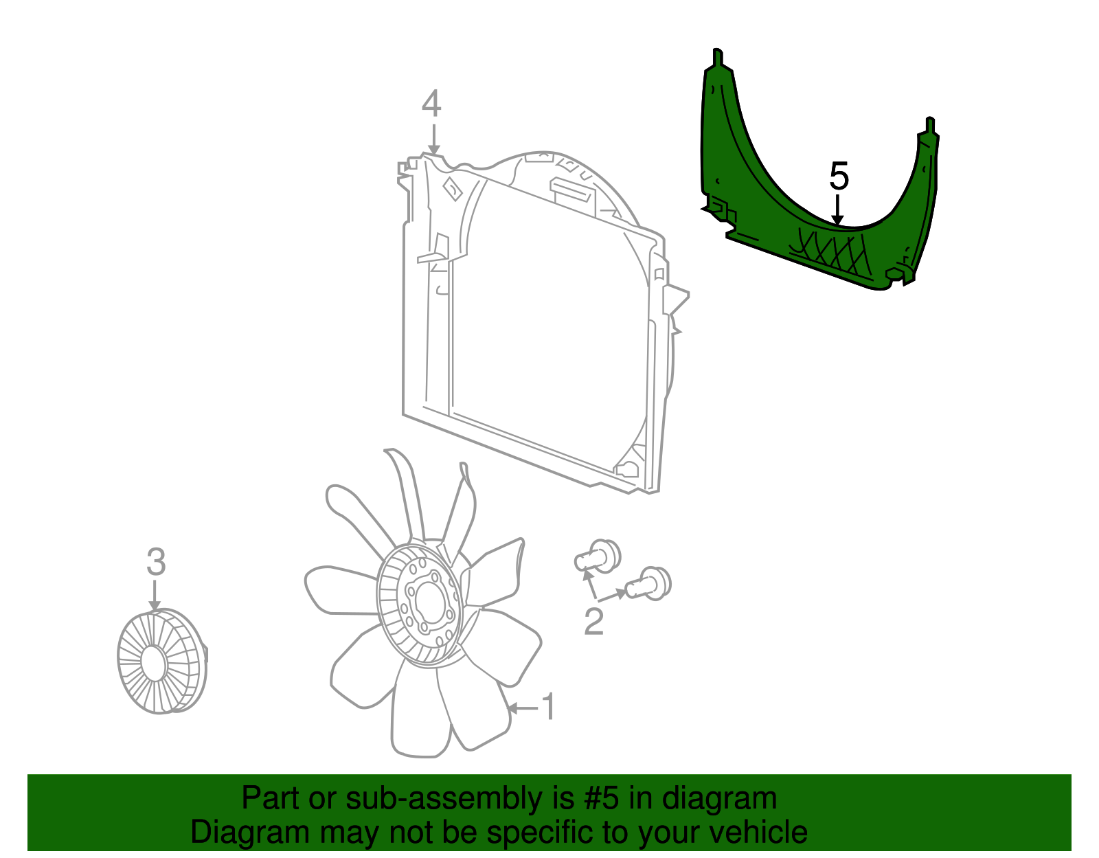 Engine Cooling Fan Lower Shroud - GM (25862431)