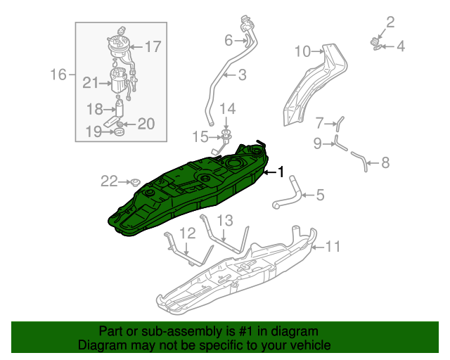 MR342857 Fuel Tank 20022006 Mitsubishi Montero Mitsubishi Direct Parts