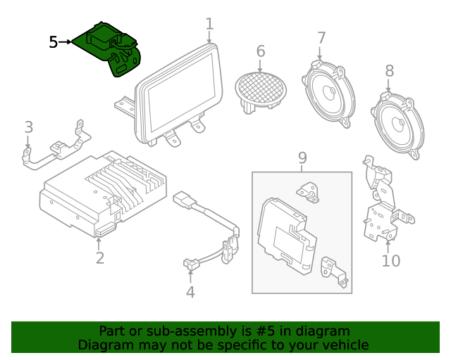 20192020 Toyota Yaris GPS Antenna 86860WB002 Toyota Parts Center