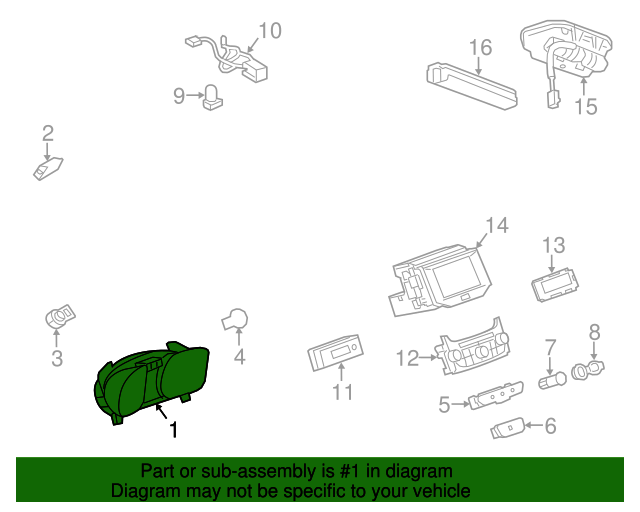 2013 Chevrolet Malibu Cluster Assembly 22946106 Auto Parts Express