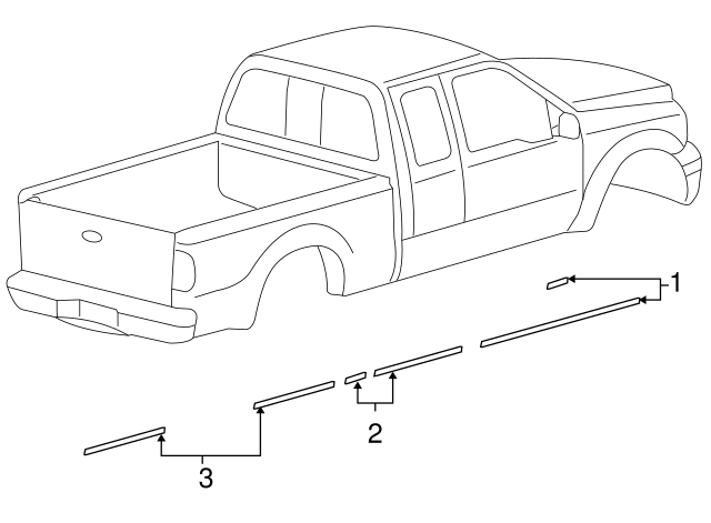 FORD OEM 05-10 F-250 Super Duty Striping Kit Tape RH Side ne OEM 5C3Z25290D12EAB FORD OEM 05-10 F-250 Super Duty Striping Kit Tape RH Side ne OEM 5C3Z25290D12EAB