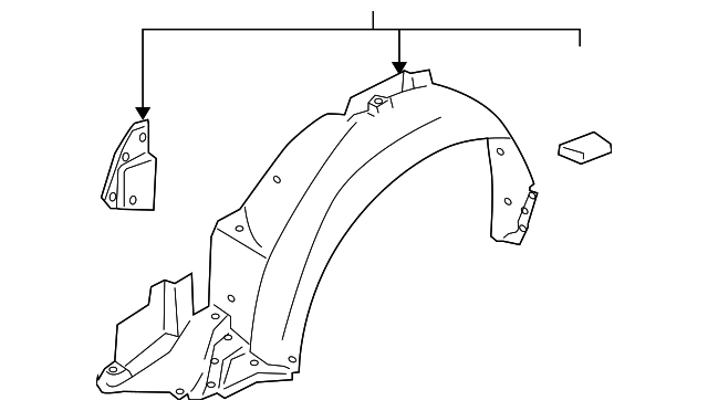 Evan-Fischer Front Right Passenger Side Fender Liner For 2004-2005 Subaru Impreza (59110FE041)